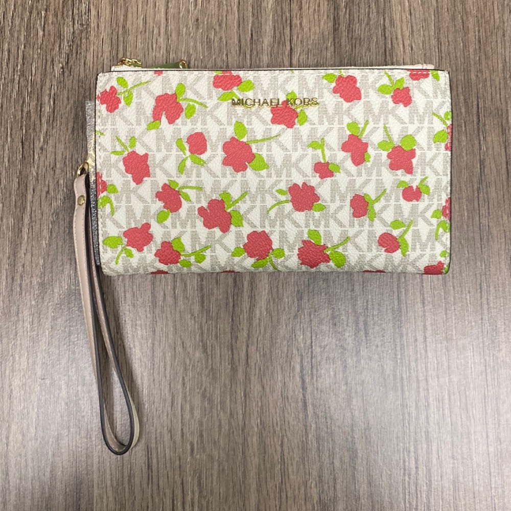 Michael Kors smartphone Wallet wristlet floral vanilla